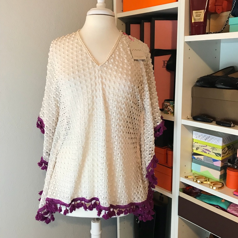 Swim Coverup Kimono Saha Swim Gaia Coverup Poncho Batwing California Beach Chic